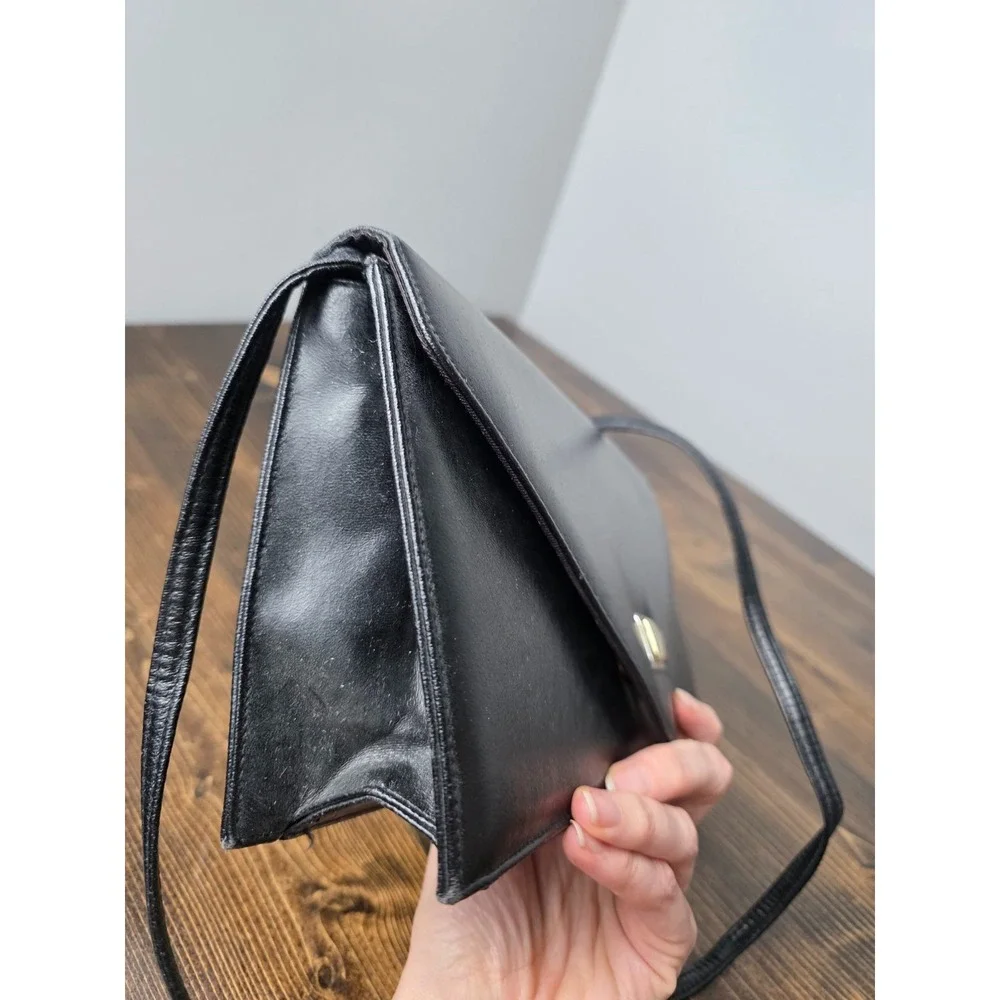 Ande Medium‎  Black Leather Crossbody Bag Purse